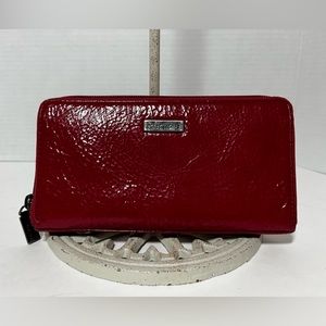 Perlina Red Leather Wallet
